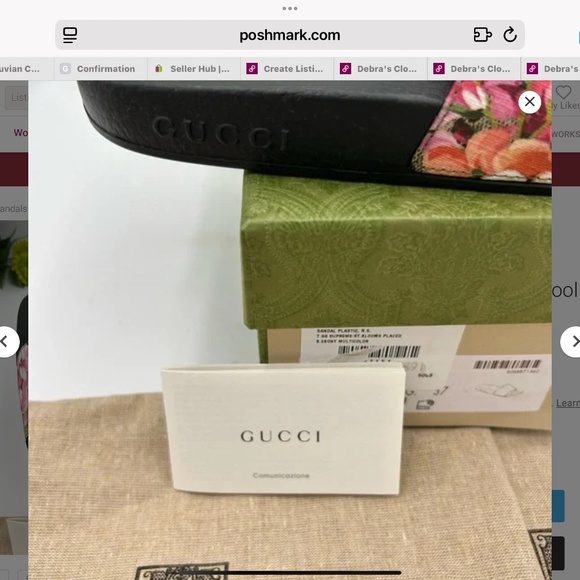 Women’s Gucci Gigi bloom pool slides, size 36 in Italy Made in Italy - Picture 6 of 9